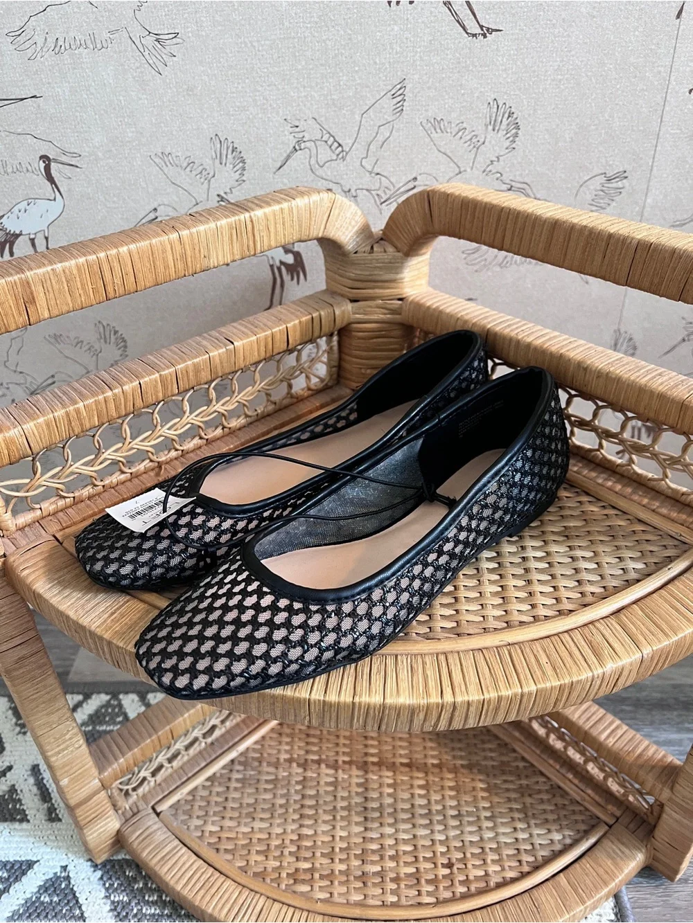 NWT Ann Taylor LOFT square toe knit ballet flats